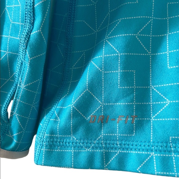 Nike Blue Pro Half Zip Hyperwarm Pullover Geometric Sweatshirt/Hoodie Large - Picture 5 of 10